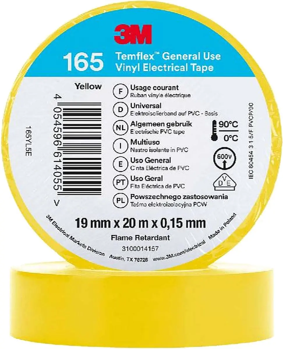3M Isolatie Tape 19mm Geel