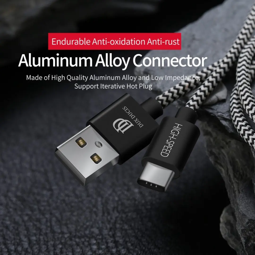 Dux Ducis K-One USB-C Kabel 3.0m - Zwart
