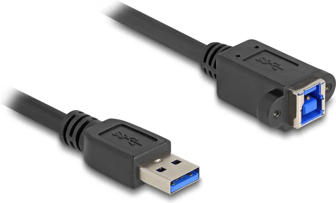 Delock USB 5Gbps Kabel A-male naar B-vrouw 1m - Zwart