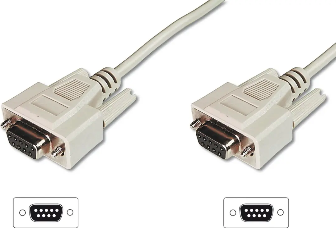 Digitus AK-610106-020-E Seriële Kabel D-Sub9 - 2m - Beige