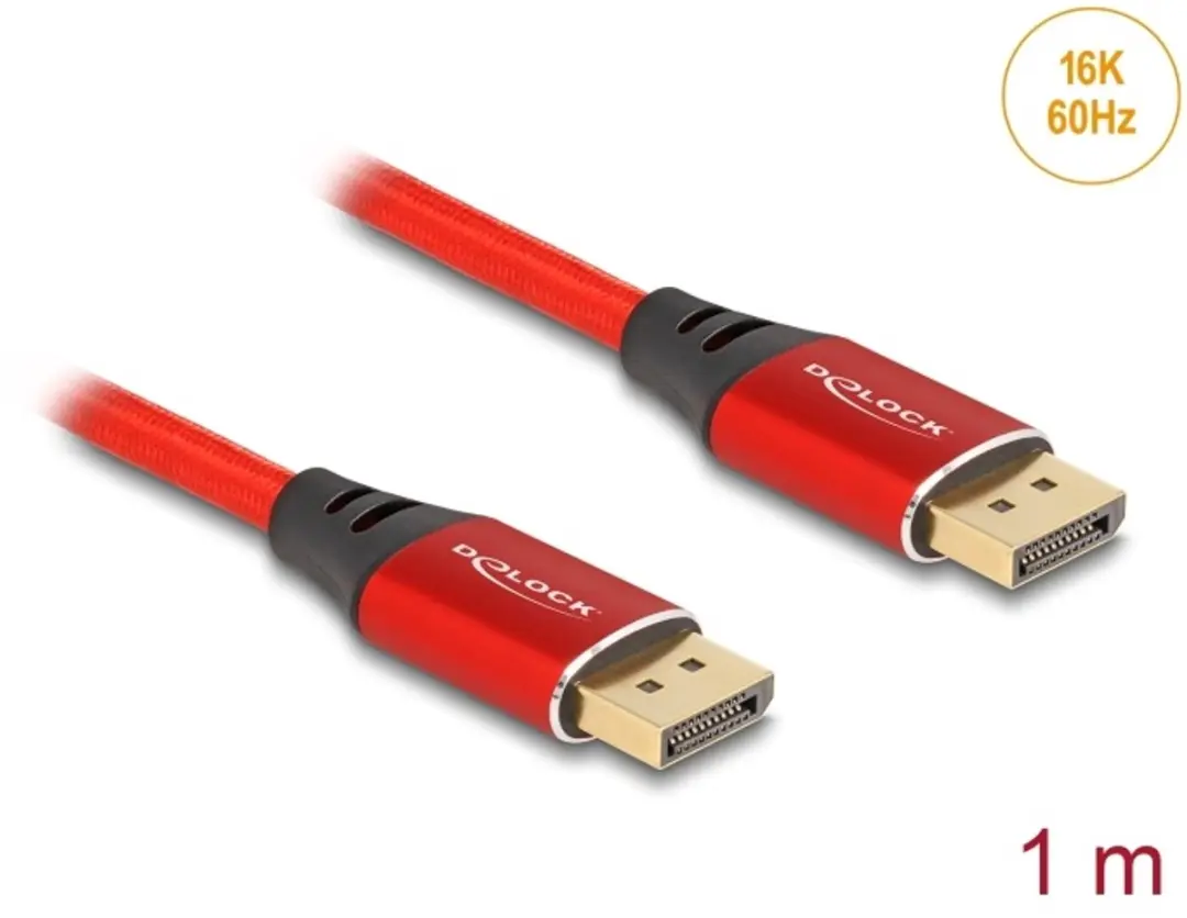Delock DisplayPort Kabel 16K 60Hz 1m