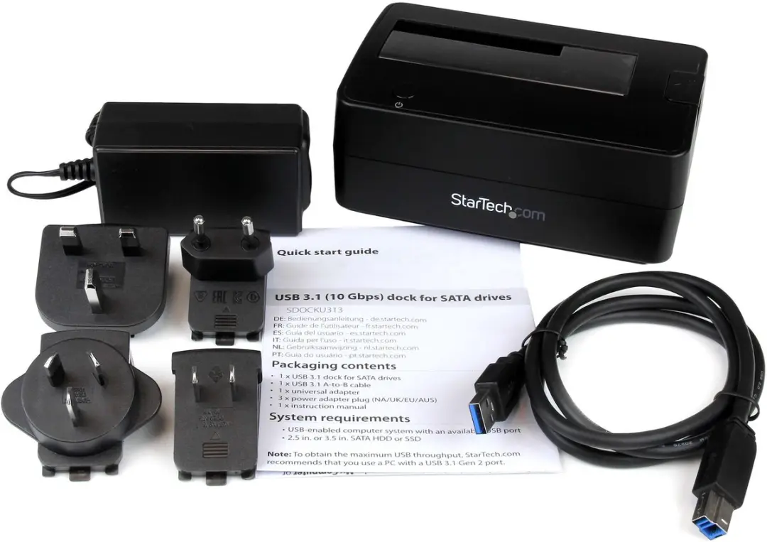 Startech SDOCKU313 USB-C Dockstation - Zwart