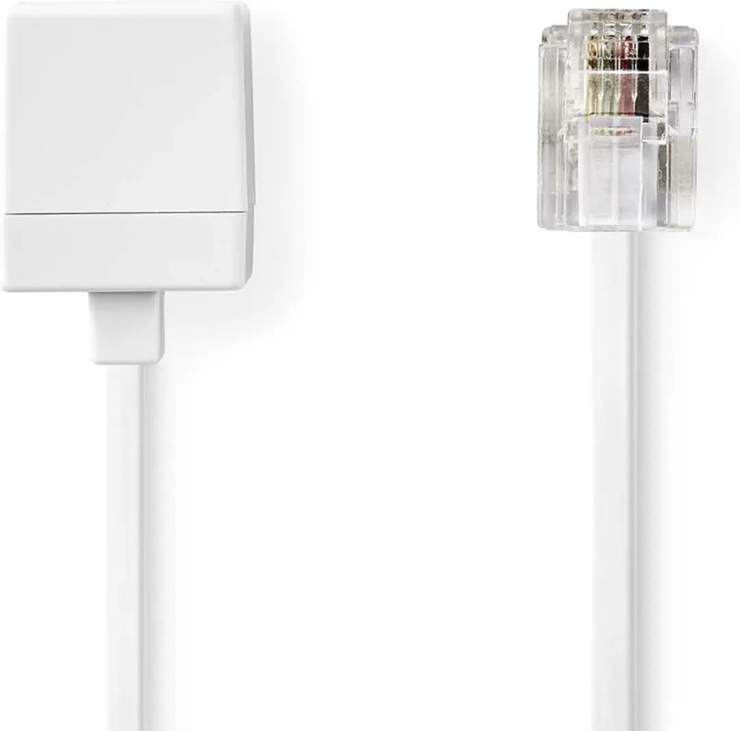 Nedis RJ11 Telefoon Verlengkabel 10m - Wit