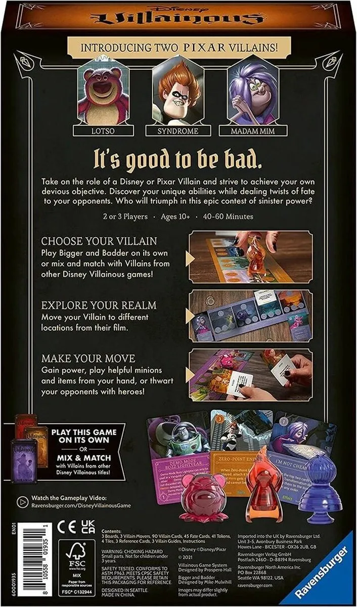 Ravensburger Disney Villainous Bigger & Badder - Bordspel - 1-6 Spelers