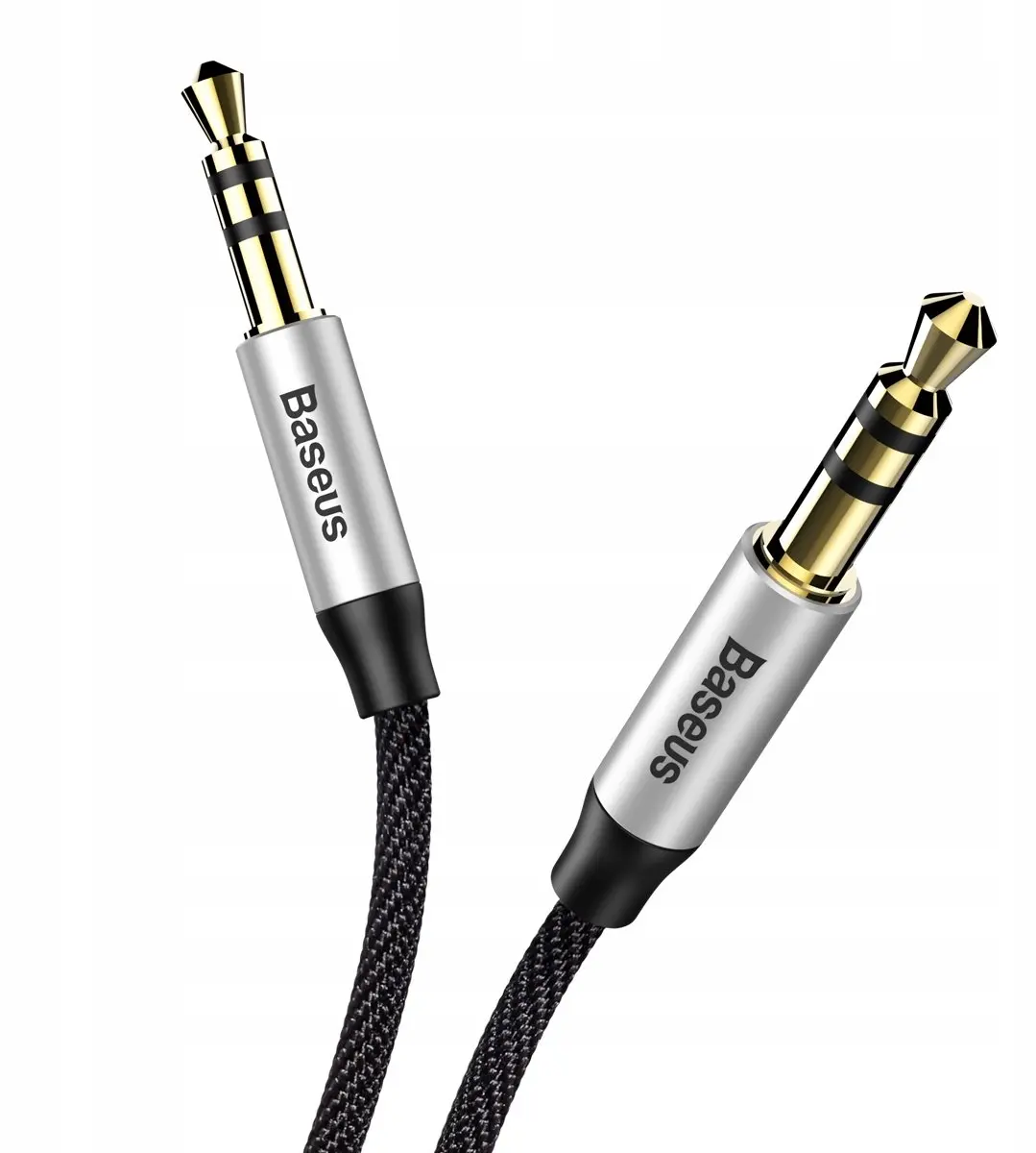 Baseus Yiven M30 AUX Kabel 3,5mm - 1m - Zilver/Zwart