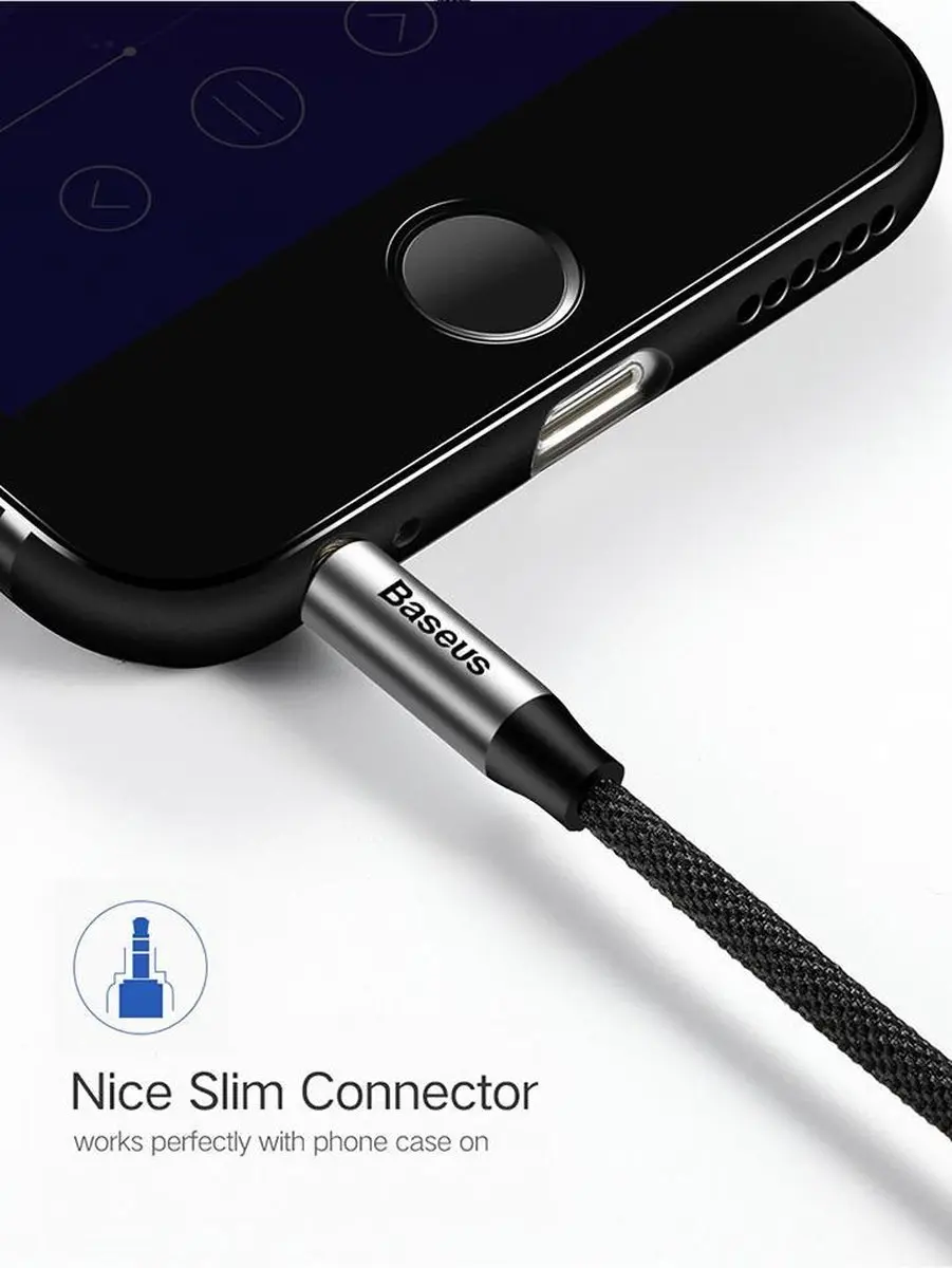 Baseus Yiven M30 AUX Kabel 3,5mm - 1m - Zilver/Zwart
