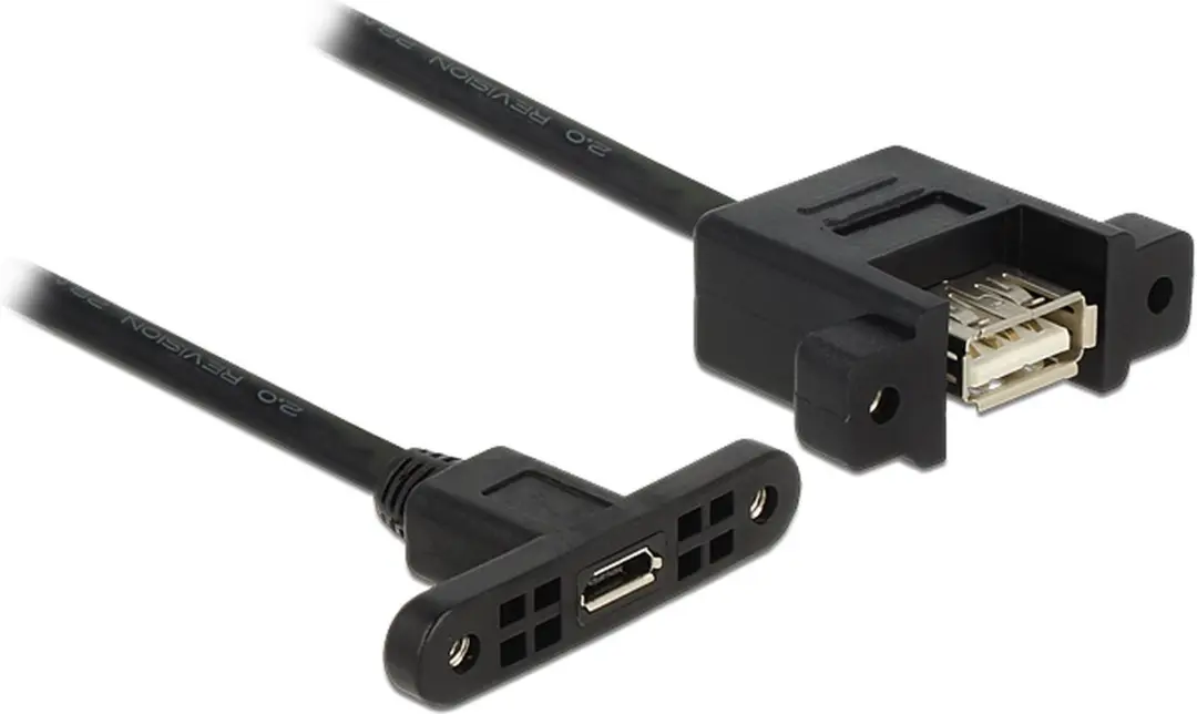 Delock USB 2.0 A naar Micro Female Kabel 1m
