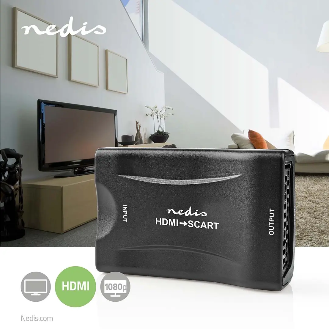 Nedis HDMI-Converter VCON3461BK - SCART - 1080p - Zwart