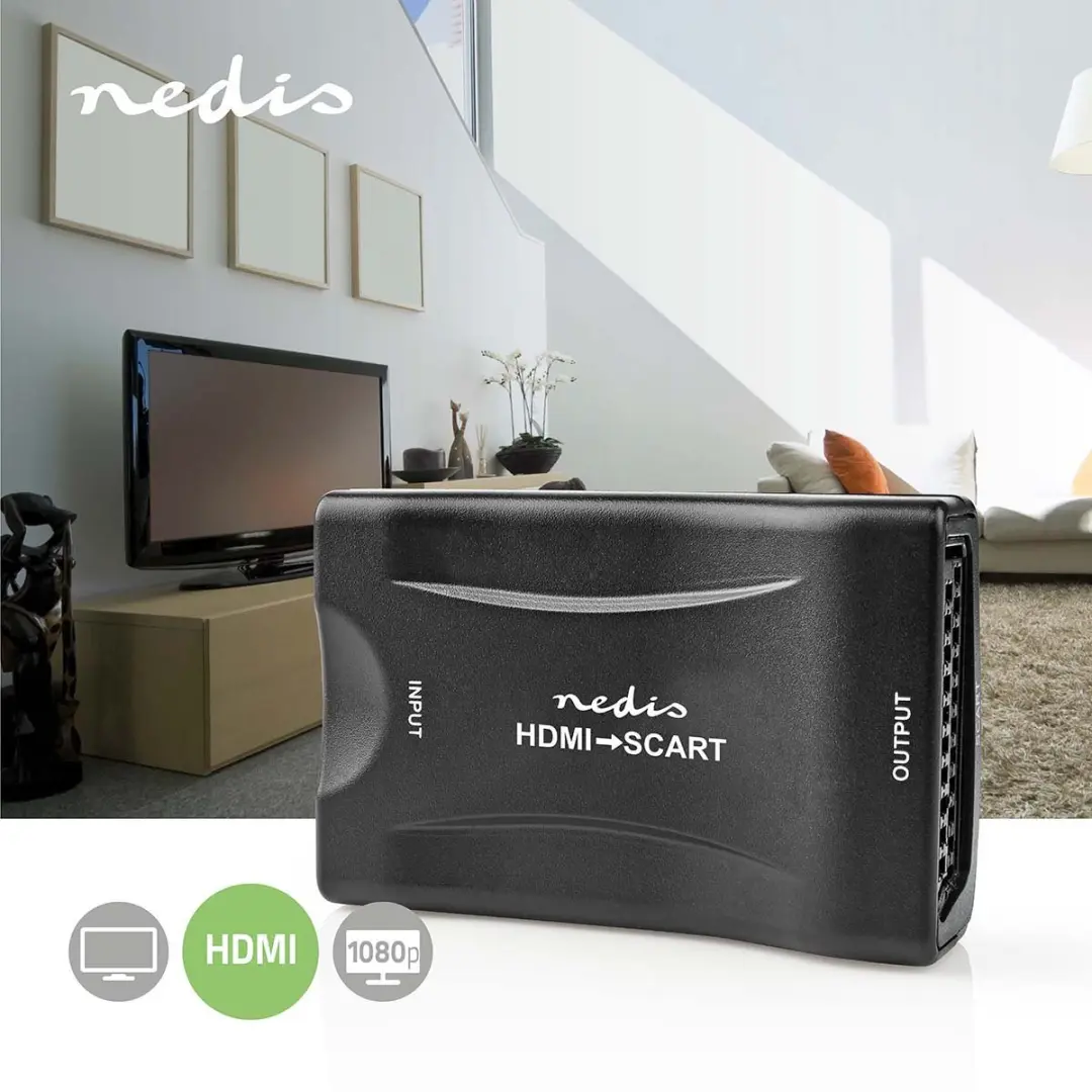 Nedis HDMI-Converter VCON3461BK - SCART - 1080p - Zwart