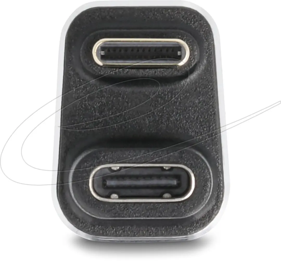 Delock 60737 USB-C Haakse Adapter - USB4 40Gbps PD 240W 8K60Hz - Grijs