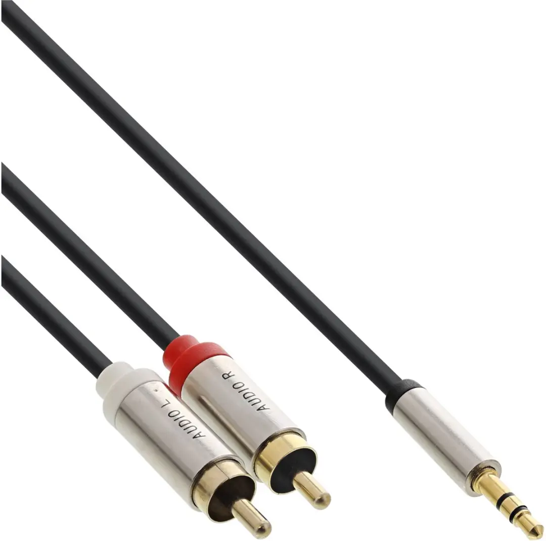 InLine 3,5mm Jack Tulp Stereo Audio Kabel 1m - Zwart