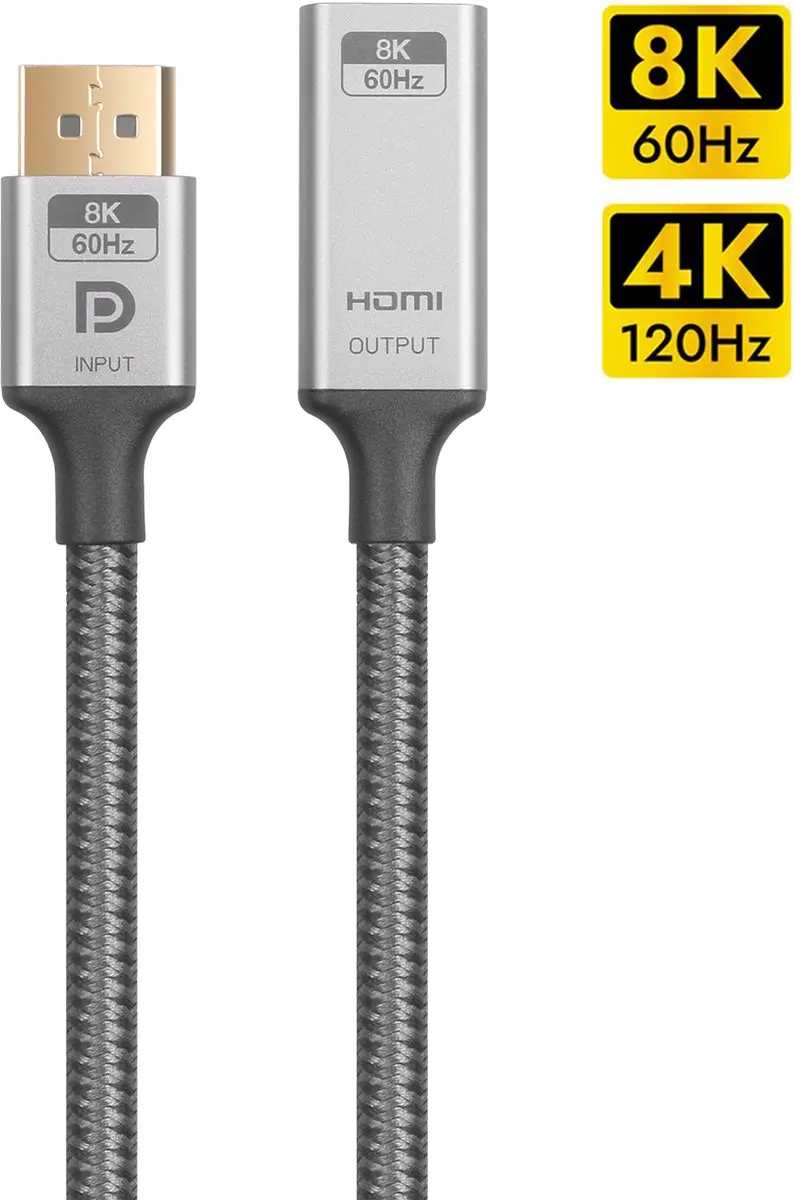 NÖRDIC DPHM-202 Actieve Adapter DisplayPort naar HDMI 8K60Hz