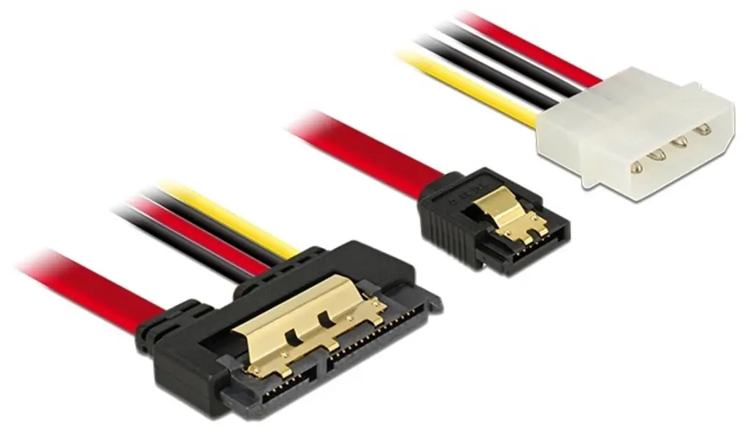 Delock SATA naar SATA Data & Molex Voedingskabel 6Gbit/s