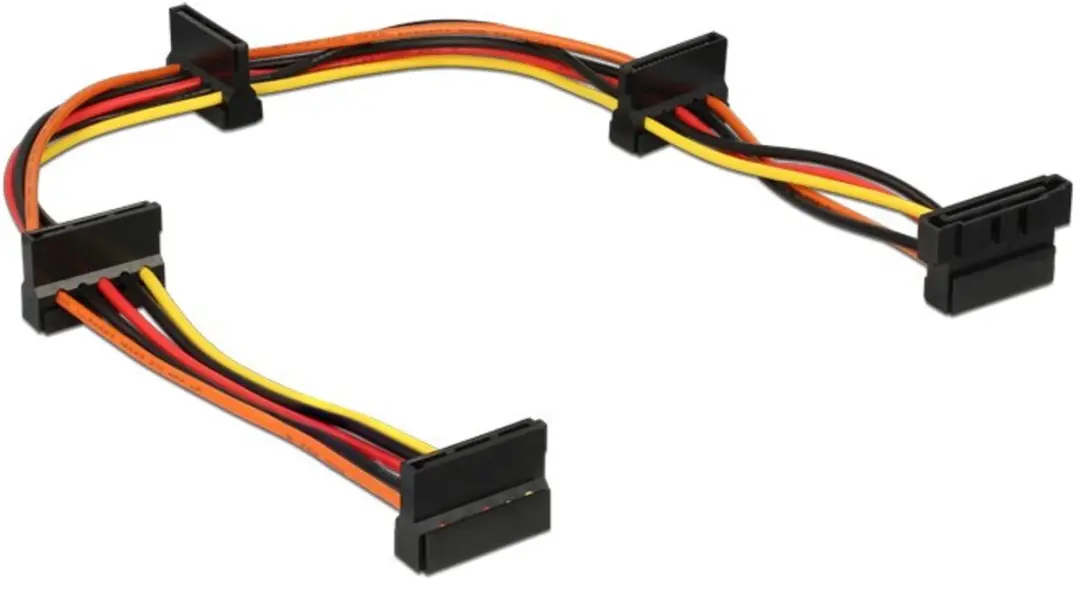 Delock SATA Power Splitter 4x - 40cm - Multicolor