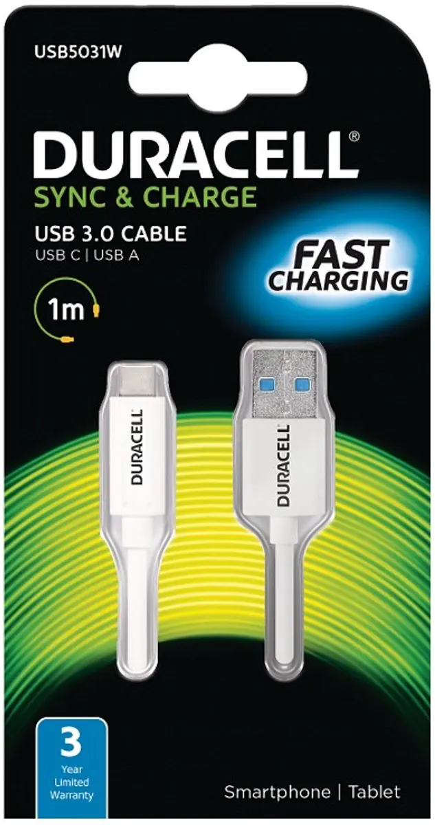 Duracell USB5031W Oplader Wit