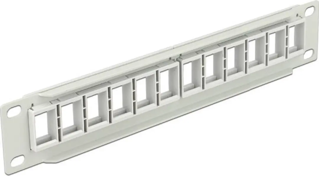 Delock 10'' Patch Panel 12 Keystone - Grijs