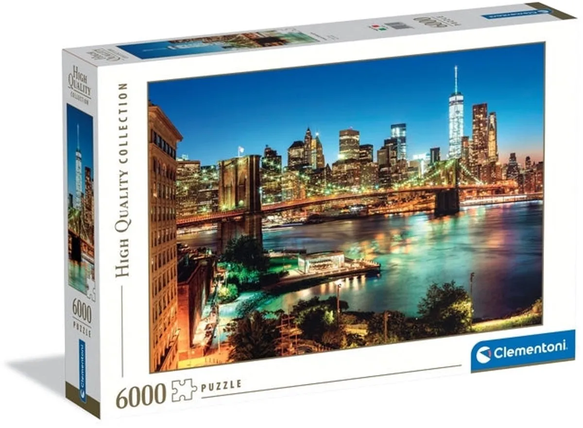 Clementoni Brooklyn Bridge Lights Puzzel 6000 Stuks - Multikleur