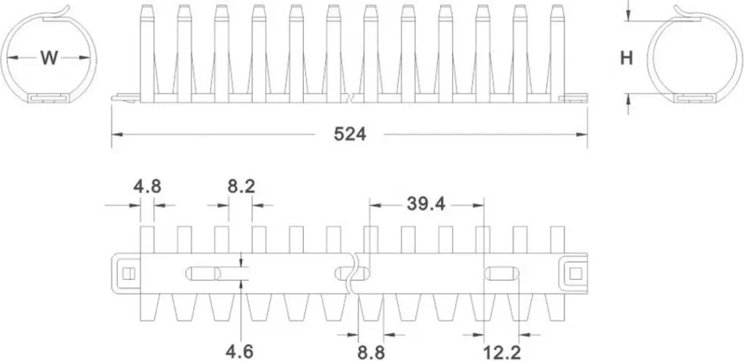 Tru Components TC-FDR30203 Kabelbundelhouder 29mm - Grijs