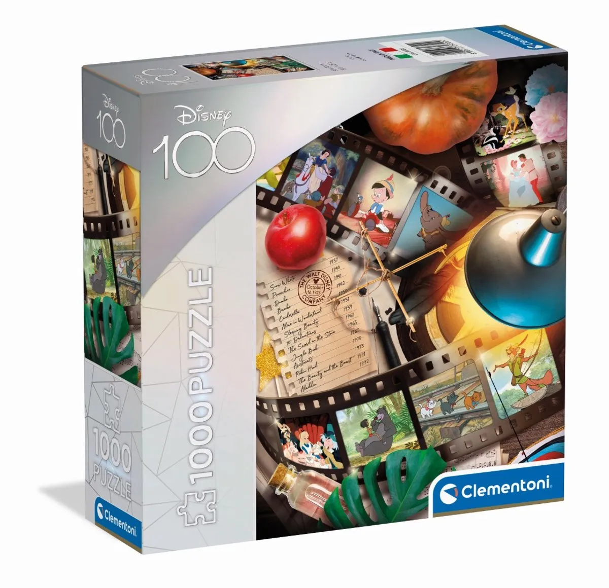 Clementoni Disney 100 Movie Puzzle 1000P - 1000 Stuks - Multi
