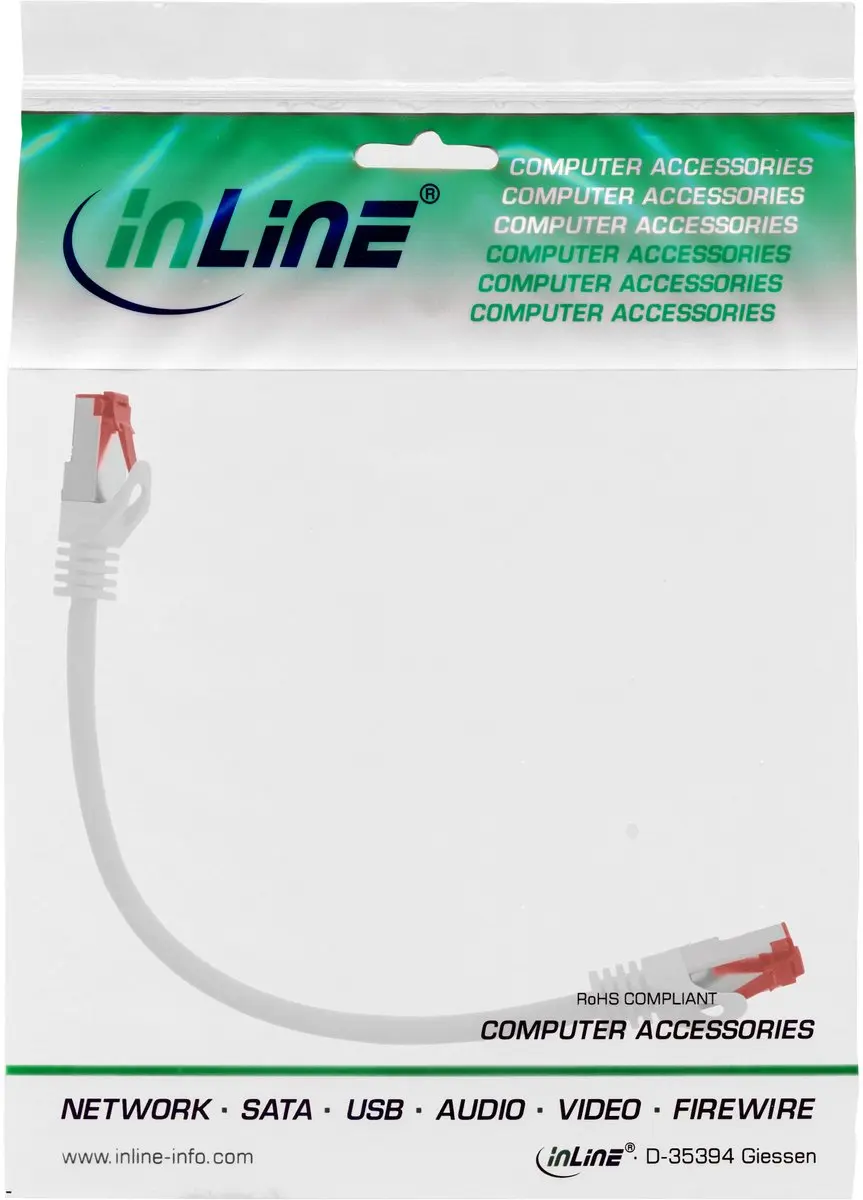 InLine Patchkabel S/FTP Cat.6 0,25m - Wit