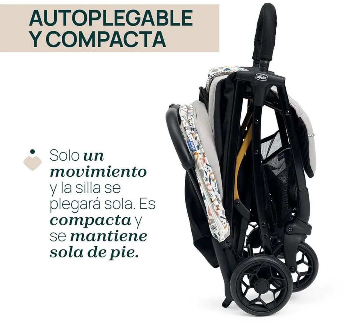 Chicco 08087068770000 kinderwagen Lichtgewicht wagen 1 zitplaats(en) Beige, Zwart, Wit