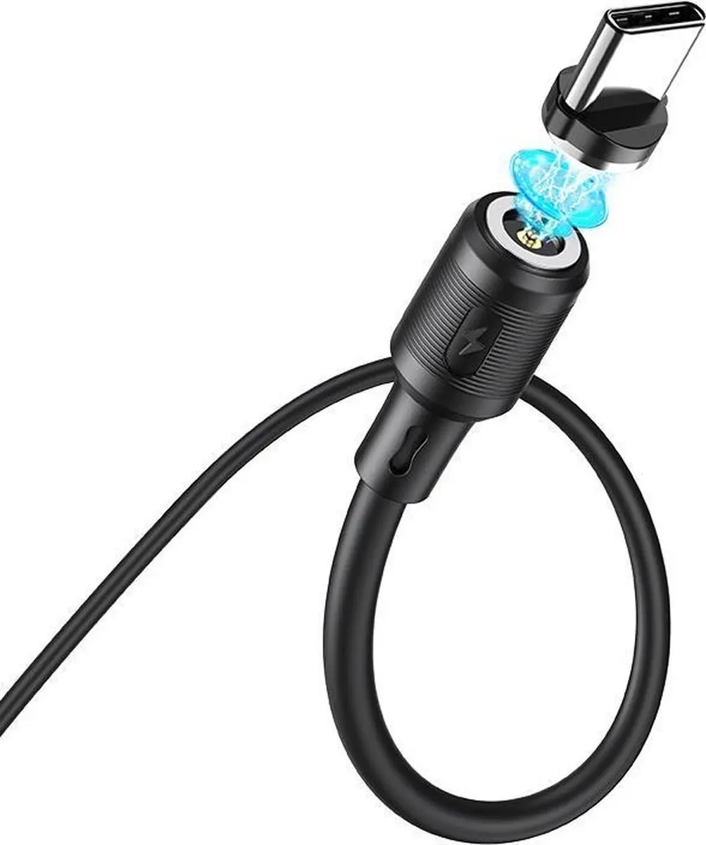 Hoco X52C USB-C Magnetische Oplaadkabel 1m - Zwart