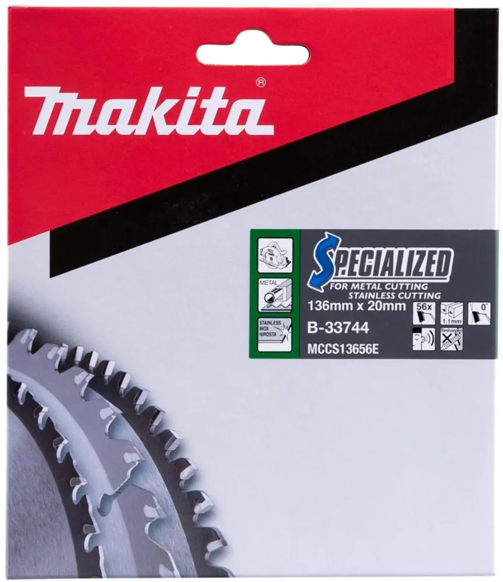 Makita TCT Cirkelzaagblad B-33744 - 136x20mm - 56 Tanden - afbeelding 5 van 6