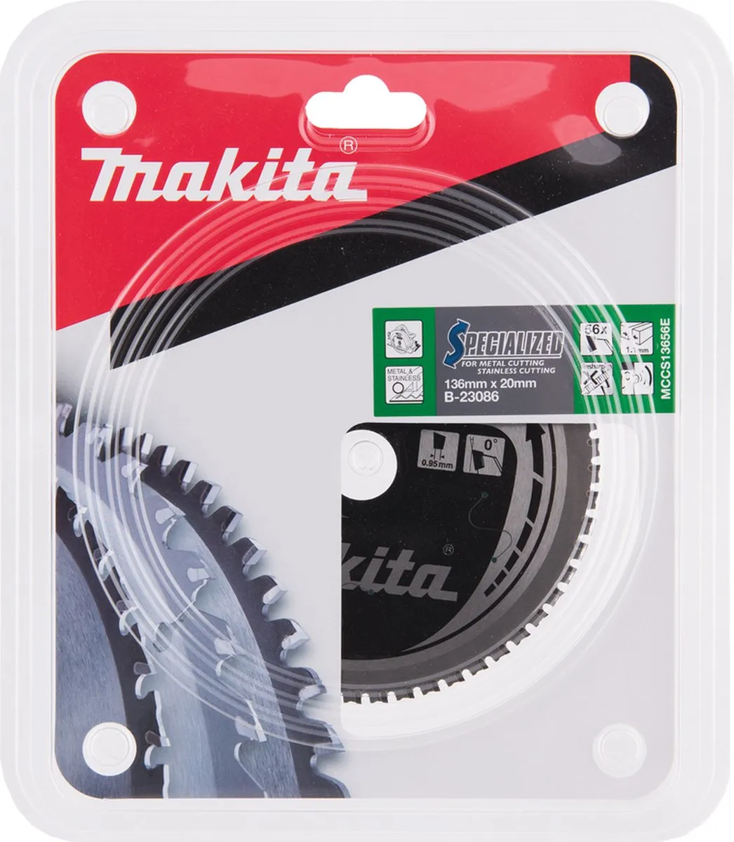 Makita TCT Cirkelzaagblad B-33744 - 136x20mm - 56 Tanden - afbeelding 3 van 6
