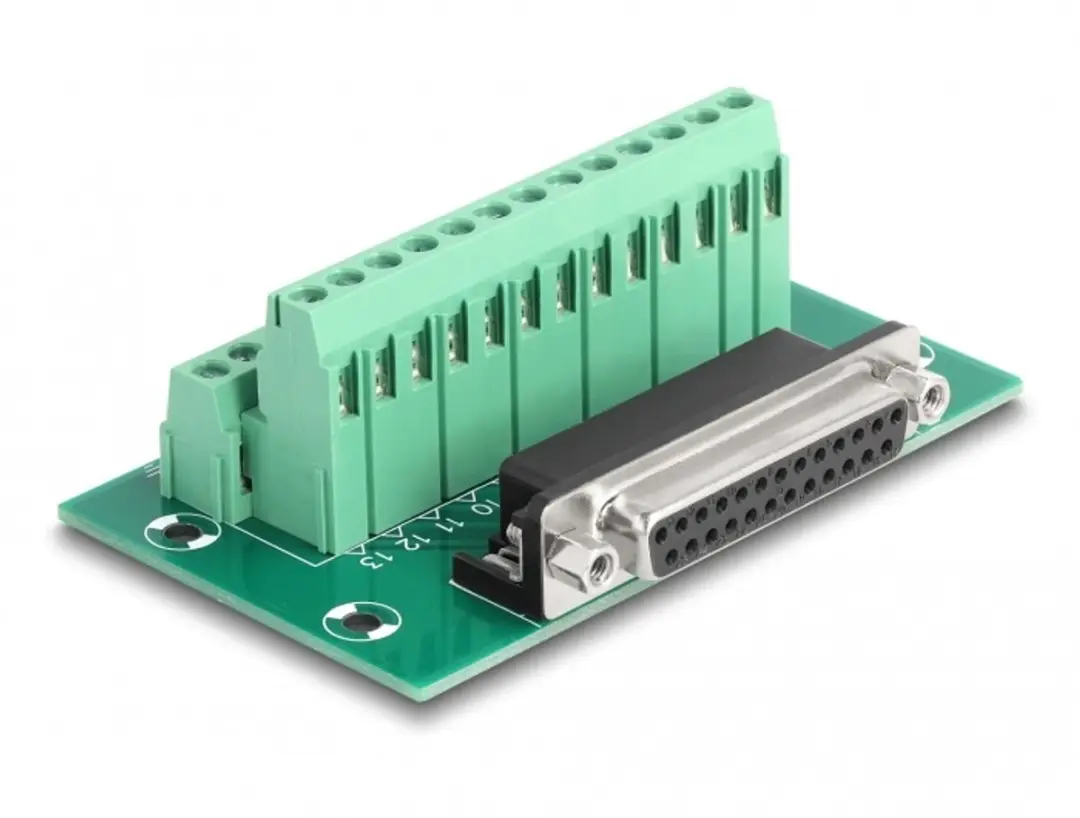 Delock D-Sub 25 Pin Vrouwelijk naar Terminal Block