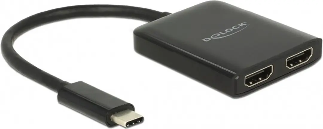 Delock USB-C naar 2x HDMI Splitter DP Alt Mode 4K30