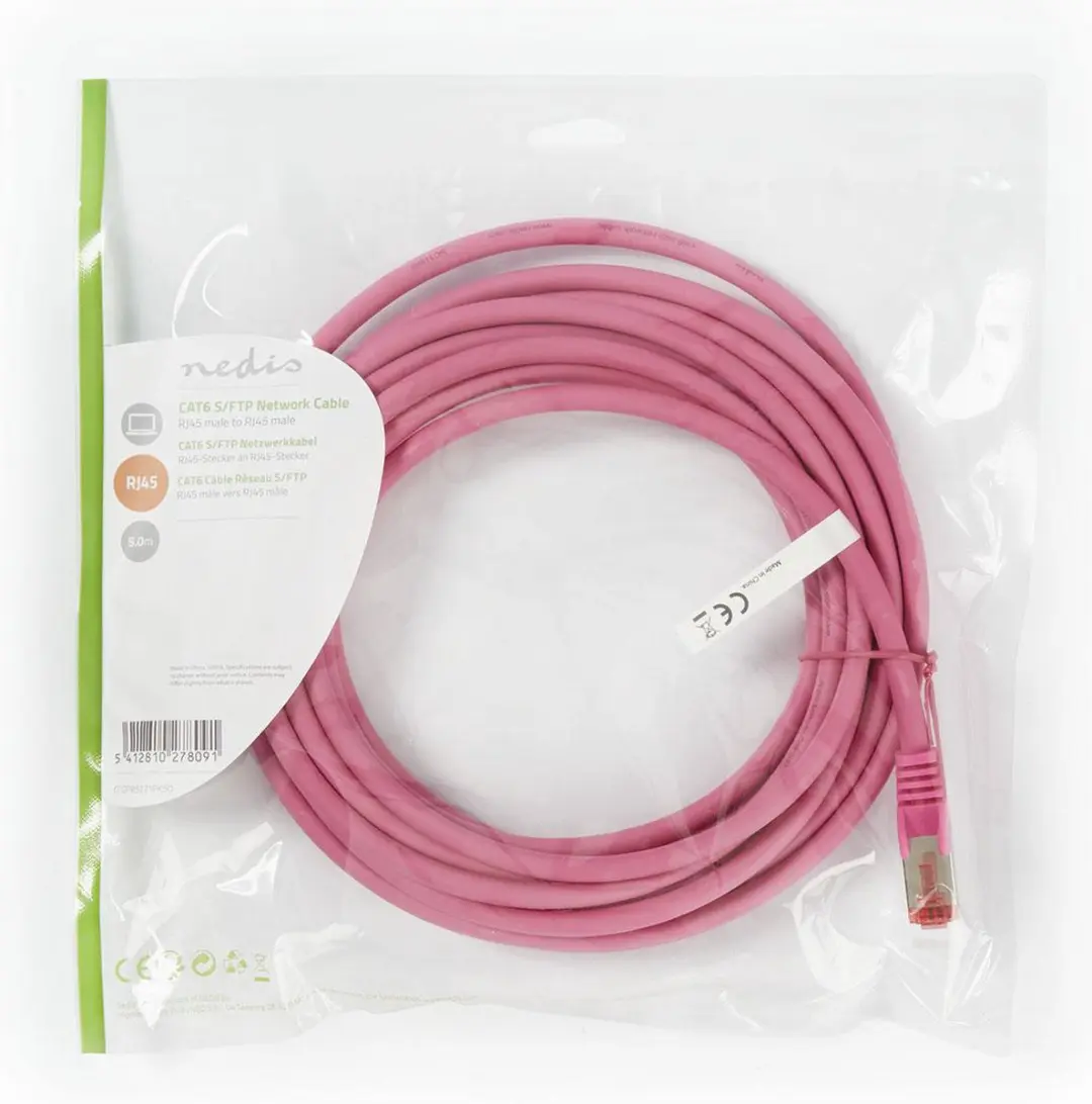 Nedis CAT6 Netwerkkabel 5m - Roze - LSZH