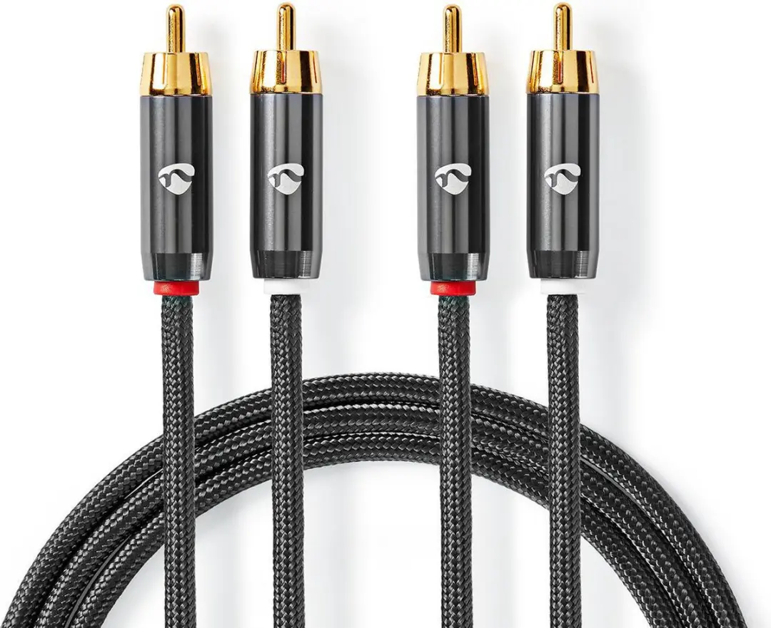 Nedis Stereo-Audiokabel RCA Male - Verguld - 5m - Gun Metal Grijs - afbeelding 6 van 6