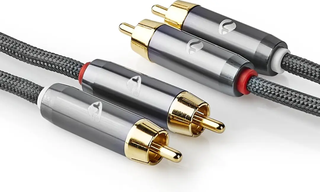 Nedis Stereo-Audiokabel RCA Male - Verguld - 5m - Gun Metal Grijs