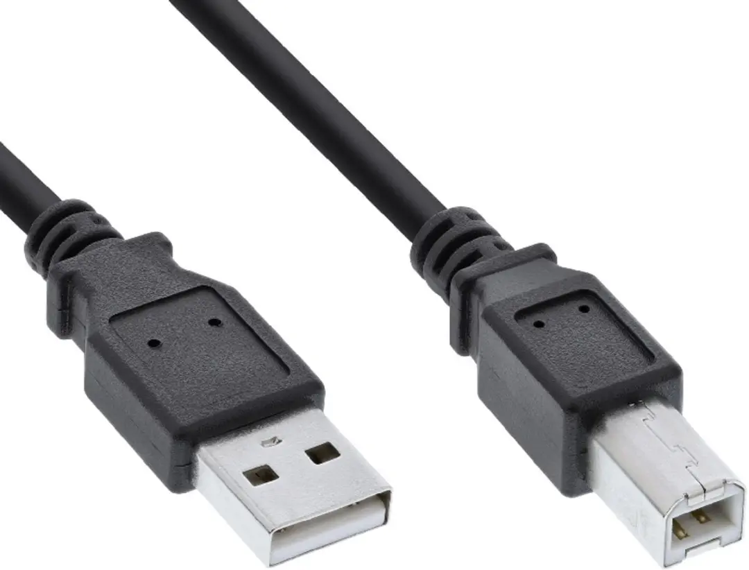 InLine USB-A naar USB-B Kabel 3m - Zwart - afbeelding 4 van 5