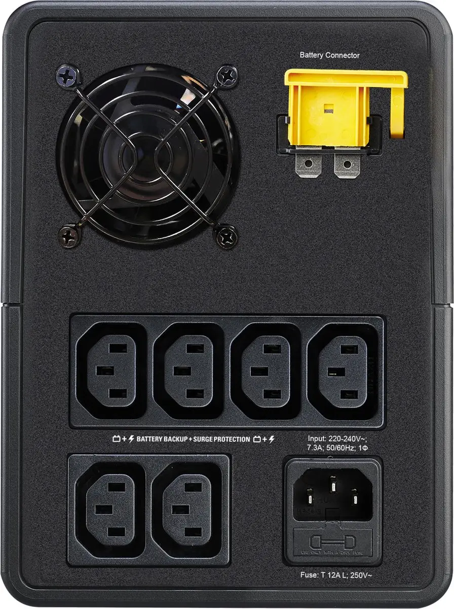 APC Back-UPS BVX1600LI Noodstroomvoeding 1600VA - 6 Stopcontacten - afbeelding 6 van 6