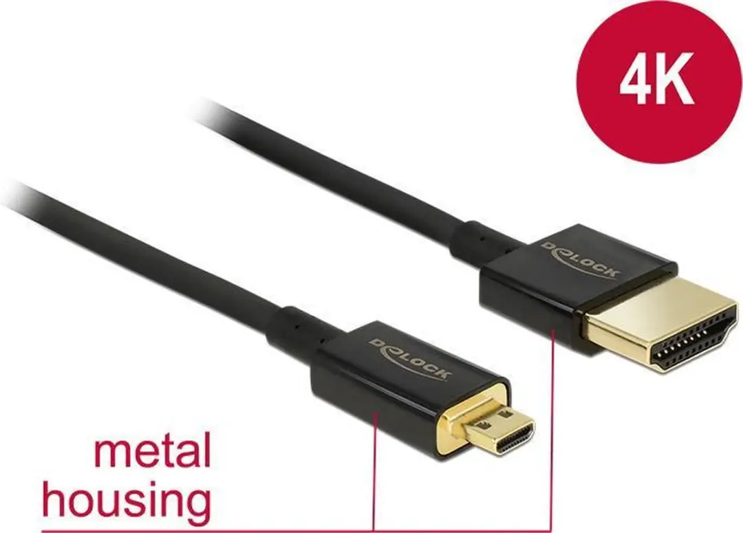 Delock Micro HDMI Kabel 2.0 4K60Hz - 1,5m