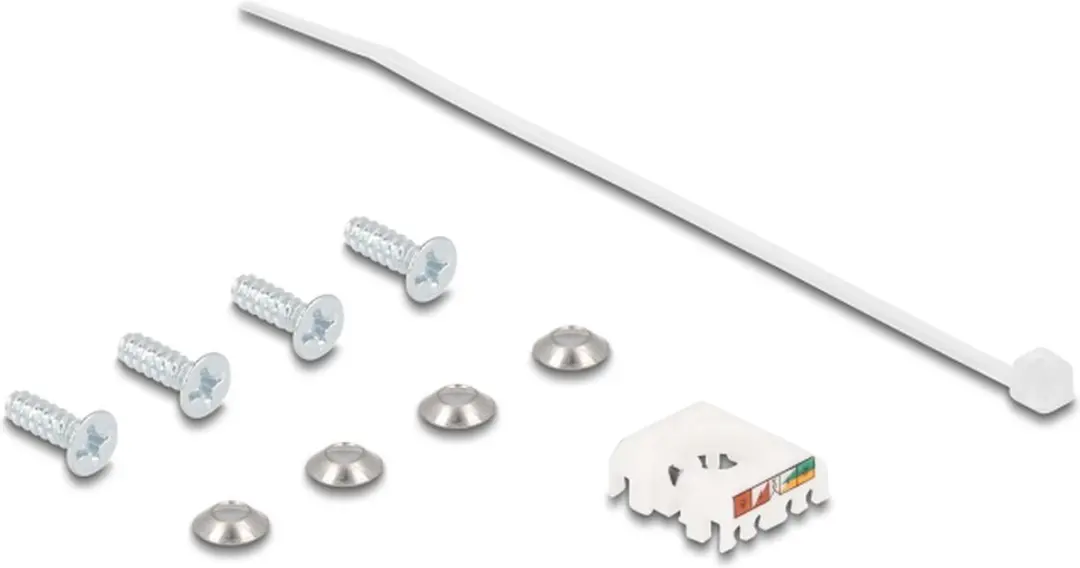 Delock D-Type RJ45 Cat.6A STP LSA Connector - Zwart