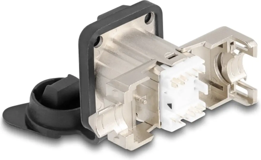 Delock D-Type RJ45 Cat.6A STP LSA Connector - Zwart