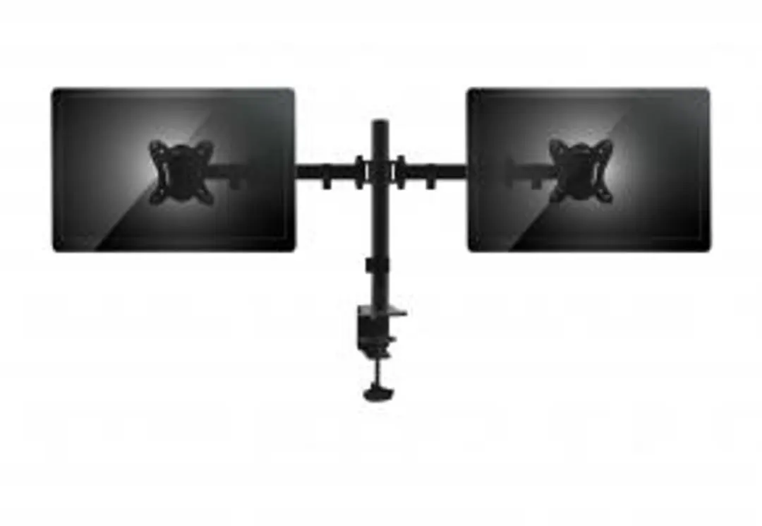 Equip 650152 Draaibare Dubbele Monitorarm 27" - Zwart