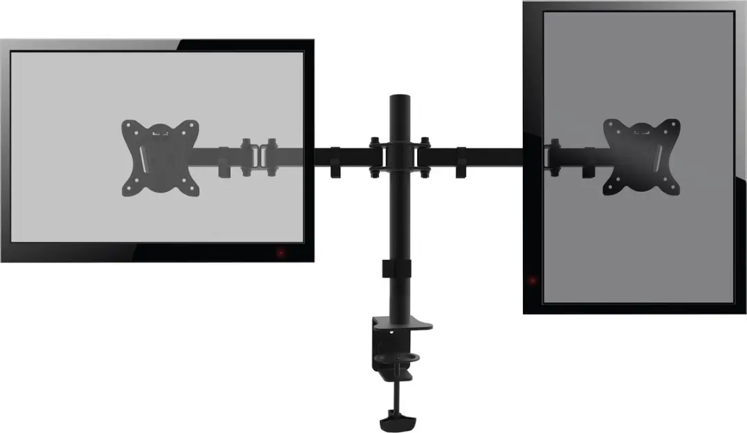 Equip 650152 Draaibare Dubbele Monitorarm 27" - Zwart
