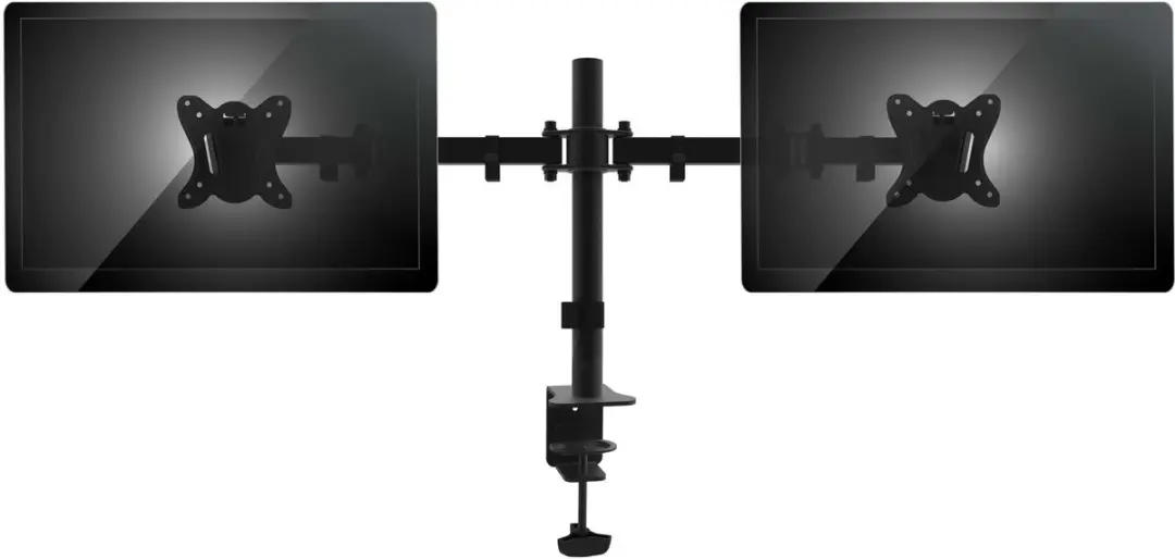Equip 650152 Draaibare Dubbele Monitorarm 27" - Zwart