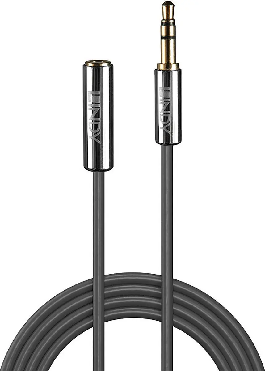 Lindy 35326 Audiokabel 3,5mm - 0,5m - Antraciet