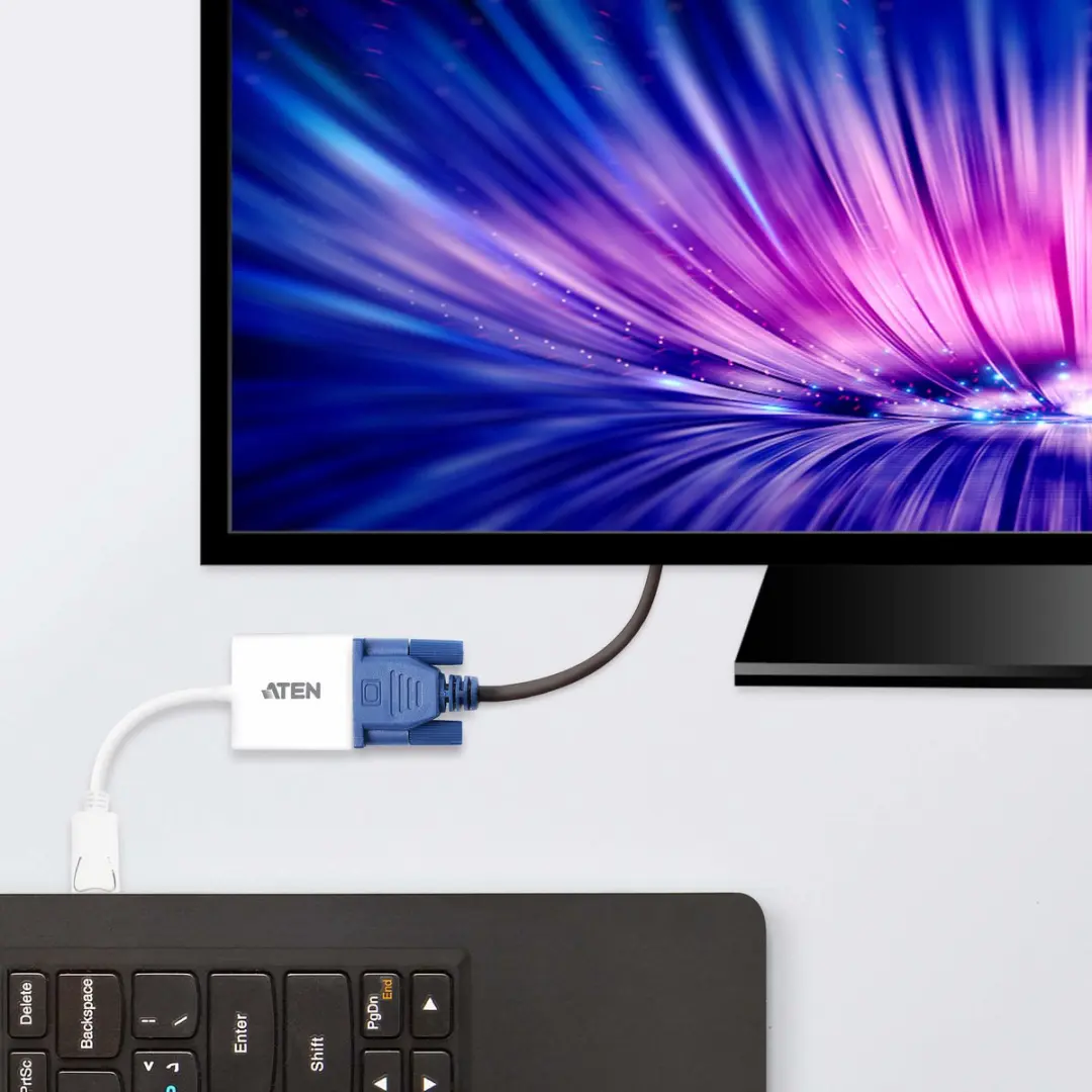 Aten VC925 DisplayPort naar VGA Adapter - Wit