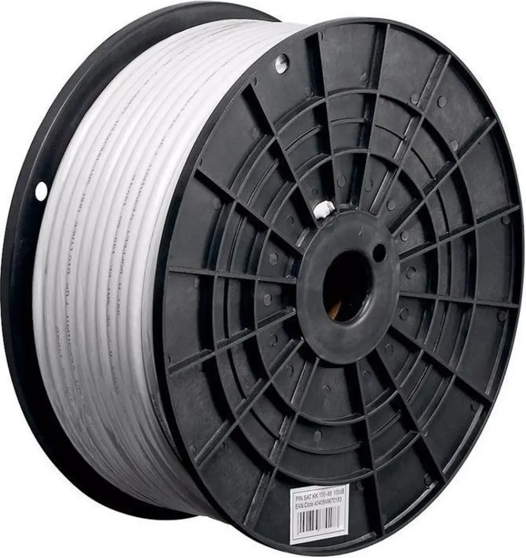 Goobay 100dB Coaxkabel CCS 100m - Wit