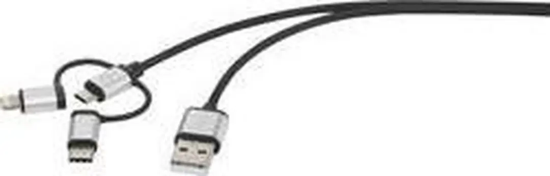Renkforce RF4600467 USB-kabel 0.5m - USB-A/USB-C/USB-micro-B/Lightning