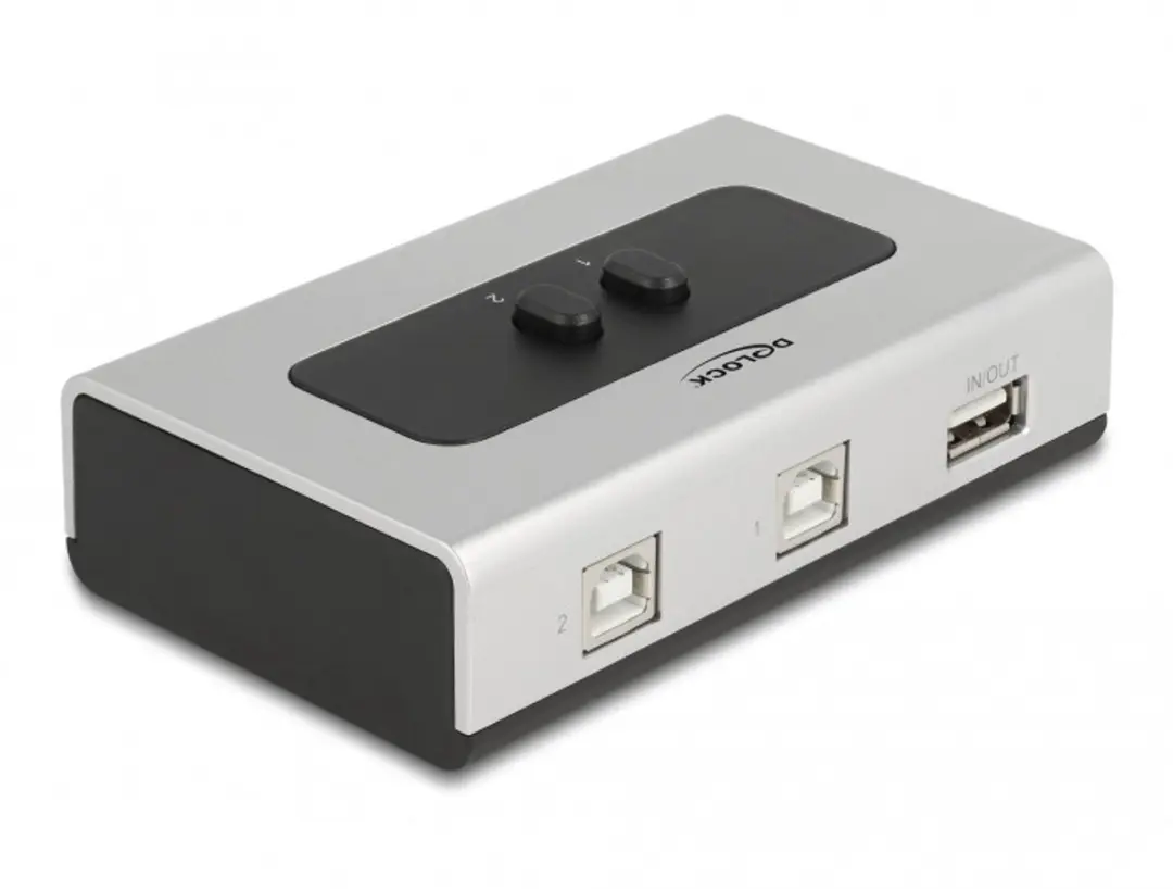 Delock USB 2.0 Switch 2x Type-B naar 1x Type-A