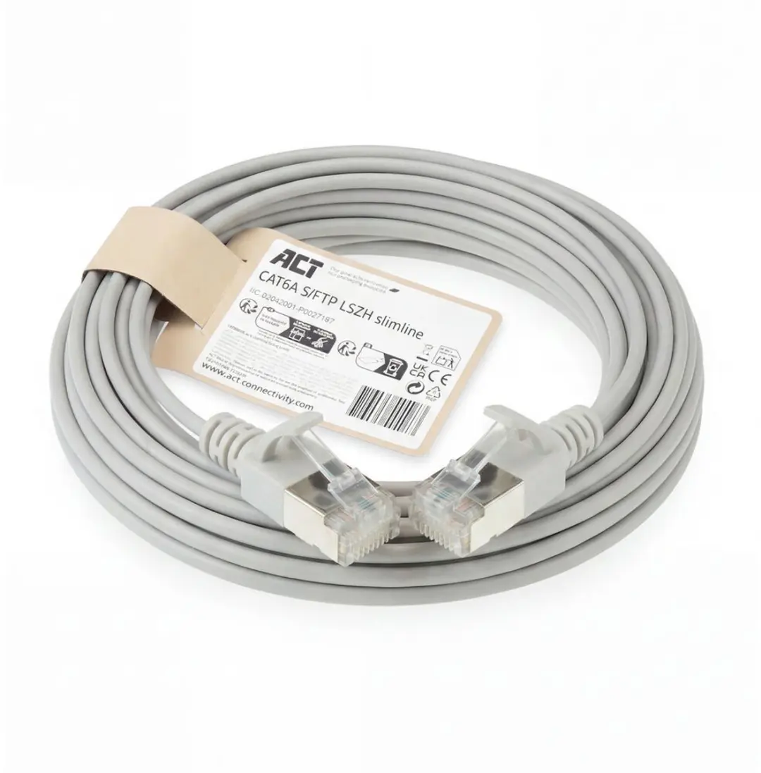 ACT DB7007 CAT6A Patchkabel 7m - Grijs