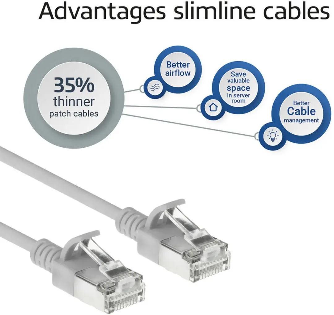 ACT DB7007 CAT6A Patchkabel 7m - Grijs