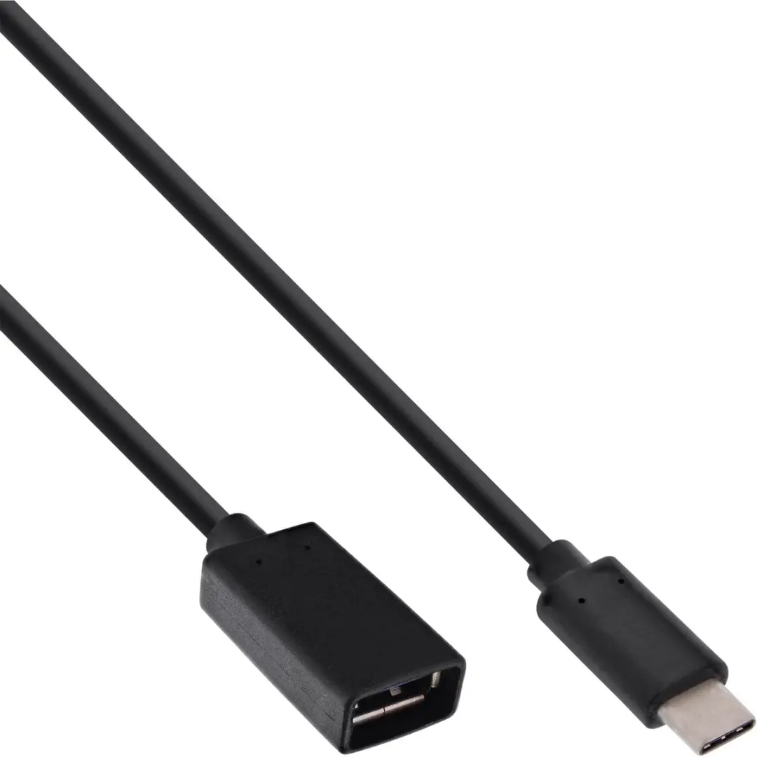 InLine USB-C naar USB-A Adapterkabel 0,15m