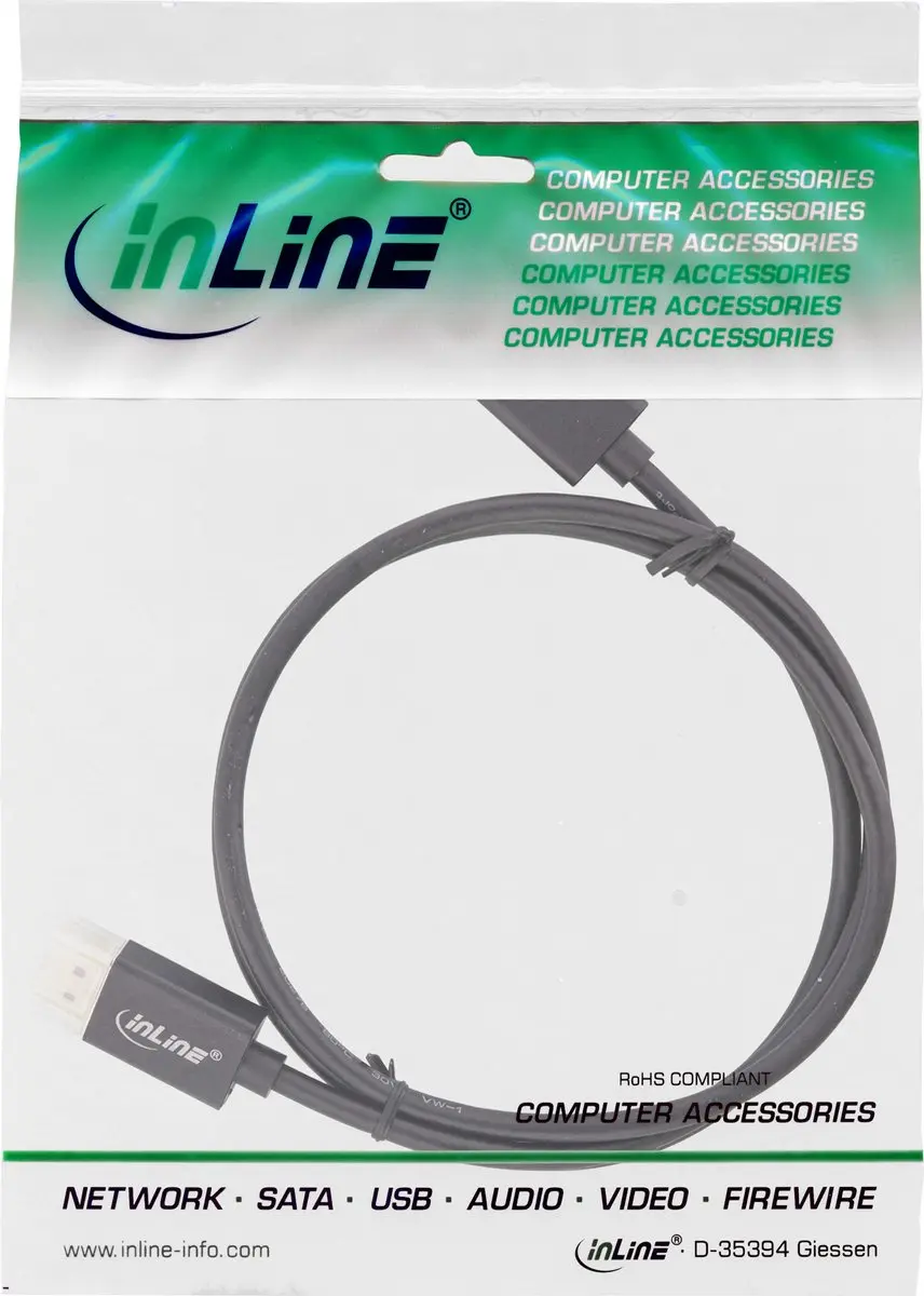 InLine DisplayPort Kabel 1.4 5K/8K 60Hz - 0,5m